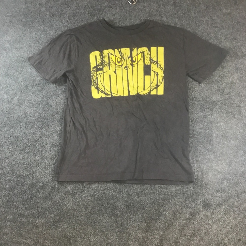 The Grinch Dr. Seuss T-Shirt Men Small Black Print Crewneck Summer Everyday Wear